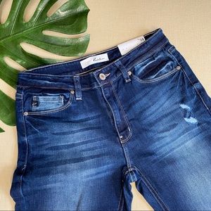 KANCAN Mid Rise Super Distressed Skinny Jeans